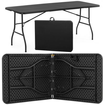 SPRINGOS RAUT GF0056 GF0056-XG Skládací cateringový stůl 180x75 cm, hnědý – Hledejceny.cz