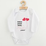 Dětské body s potiskem New Baby Důkaz pravé lásky se jménem dítěte – Zboží Dáma