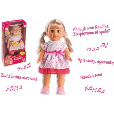 Teddies Barunka chodící a zpívající plast 42 cm na baterie se zvukem 21x44x11 cm – Zboží Mobilmania