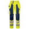 Pracovní oděv Projob 6506 PRACOVNÍ KALHOTY DO PASU EN ISO 20471 TŘÍDA 2 Žlutá/námořnická modrá