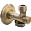 Instalatérská potřeba Sapho - Rohový ventil s matkou, 1/2'x 3/8', bronz (2020BRO)