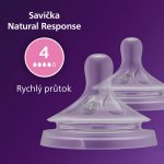 Philips Avent Savička Natural Response SCY964/02 průtok 4 střední transparentní 2 ks – Hledejceny.cz
