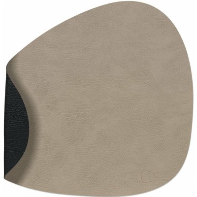 LIND Prostírání Curve BULL oboustranné teple šedá čermá kůže 37x44cm – Zboží Dáma