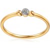 Prsteny iZlato Forever Diamantový prsten s jemnými liniemi žlutého zlata IZBR467