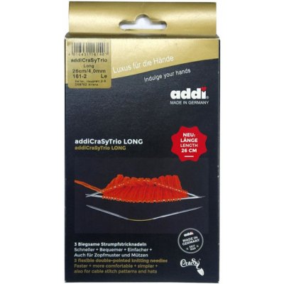 Addi Jehlice CraSyTrio Long, trojice jehlic 26 cm / 4 mm – Zboží Dáma
