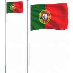 Portugalská vlajka se stožárem, 6,23 m, hliníková – Hledejceny.cz