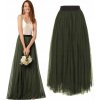Dámská sukně Fashionweek dámská sukně exkluzivní dlouhá maxi dlouhá tylová sukně BRAND51 khaki