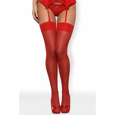 Obsessive Punčochy na podvazkový pás S800 Černá – Zboží Dáma