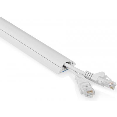 Nedis Kabelová lišta pro kabely do 12 mm PVC 0.5 m bílá CMDT3312WT500 – Zboží Živě