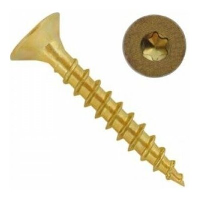 Vrut TORX žlutý zinek, T20 pr. 4 mm - 30 mm, 1000 ks, Částečný – Hledejceny.cz