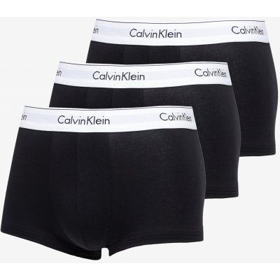 Calvin Klein Modern Cotton St Low Rise Trunk 3-Pack Black/ White – Zboží Mobilmania