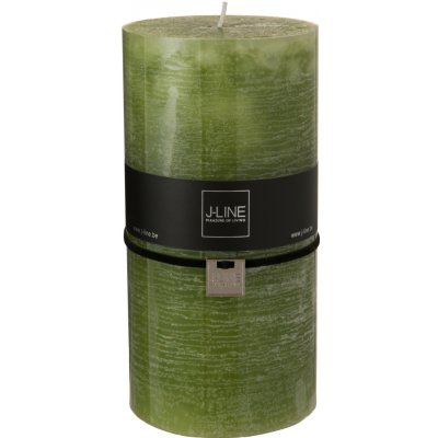 Oválná zelená svíčka XXL - 10*10*20 cm - J-Line by Jolipa – Hledejceny.cz