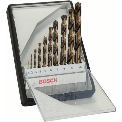 Sada vrtáků do kovu Robust Line HSS-Co, 10dílná 1; 2; 3; 4; 5; 6; 7; 8; 9; 10 mm BOSCH 2607019925