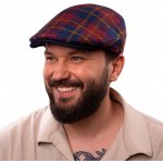 Fiebig Headwear since 1903 zimní tvídová vlněná bekovka s modrým koženým kšiltem – Hledejceny.cz