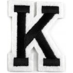 Nažehlovačka písmena - "K" černá – Zboží Dáma