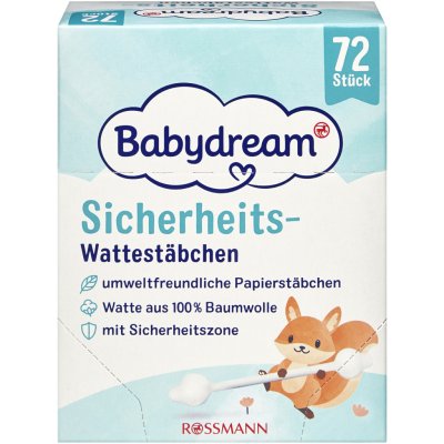 Babydream Bezpečnostní vatové tyčinky 72 ks – Zboží Dáma