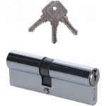 EURO 40/45mm, niklová, 3 klíče, šroub M5x65mm – Sleviste.cz