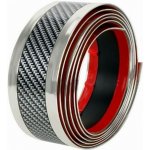 Samolepící ozdobná lišta karbonová s chrom krajem 1 m x 50 mm – Hledejceny.cz