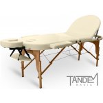 Tandem Skládací masážní stůl Basic-3 Oval krémová 195 x 70 cm 5,3 kg krémová – Zboží Mobilmania
