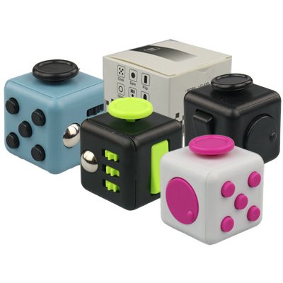 MaDe Kostka antistresová Fidget Cube, barevná