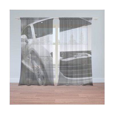 Sablio Záclony Bílý sporťák: 2ks 150x250cm – Hledejceny.cz