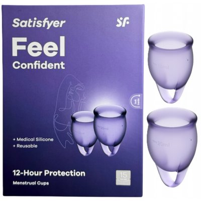 Satisfyer Feel Confident menstruační kalíšek sada fialová 2 ks – Zboží Dáma