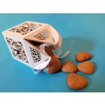 Meduňka pekařství perníkářství Zdobený perník svatební Perníková srdíčka v krabičce 50 g – Zboží Dáma