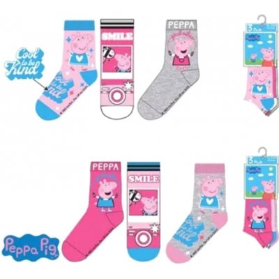 Peppa Pig dívčí ponožky 3ks s Pepinou – Sleviste.cz