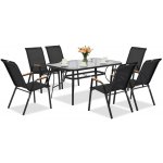 Garden Point zahradní stůl Modena/Bitonto Wood pro 6 osob Černý – Zboží Dáma