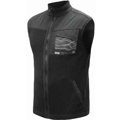 Sensor Teddy unisex vesta fleece celozip černá – Sleviste.cz