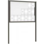 PROCITY Venkovní vitrína Classique, 21 x A4, včetně sloupků, šedá PRO | Zboží Auto