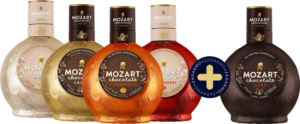Mozart Chocolate Cream + White + Strawberry + Pumpkin + Dark 5 x 0,5 l (set)