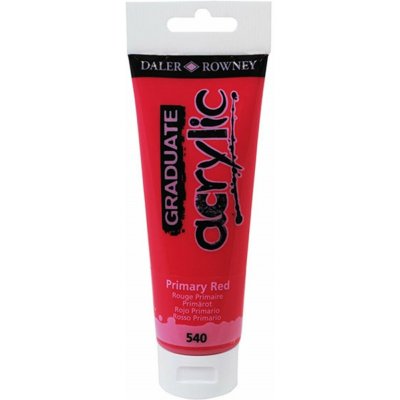 Daler Rowney Graduate akrylová barva primary red 120 ml 1 ks – Hledejceny.cz