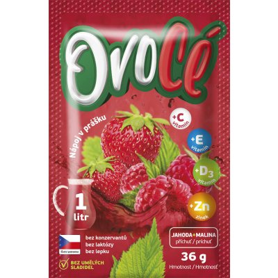 OvoCé Nápoj v prášku jahoda a malina 36 g – Zboží Dáma