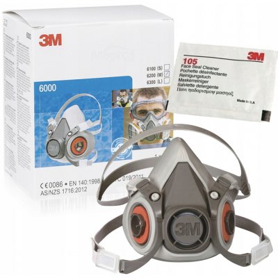3M Protiprachová maska 6100 6200 6300 s filtry 6035 polomaska – Zboží Dáma
