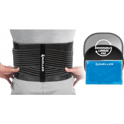 MUELLER Lumbar 4-in-1 Back Brace, bederní pás s hřejivým/chladivým sáčkem – Hledejceny.cz