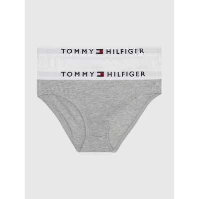 Tommy Hilfiger dívčí kalhotky 2-pack Th Original Logo Waistband Briefs Ug0Ug003820Ud šedá/bílá – Zboží Mobilmania