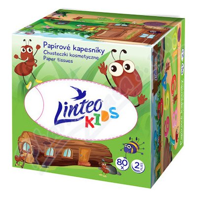 Linteo Papírové kapesníky KIDS 2-vrstvé bílé 80 ks – Zboží Dáma