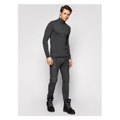 Jack&Jones rolák Emil Knit Roll 12157417 šedá – Zboží Mobilmania