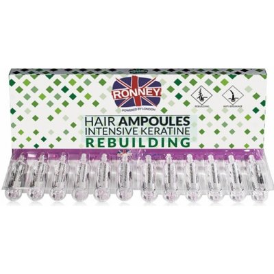 Ronney Hair Ampoules Intensive Kératine Rebuilding 12 x 10 ml – Hledejceny.cz