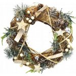 Dommio Věnec přírodní zasněžený Ø30 cm – Zboží Dáma