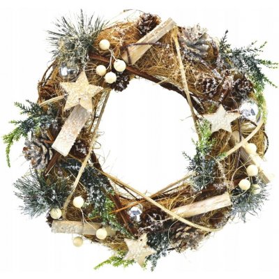 Dommio Věnec přírodní zasněžený Ø30 cm – Zboží Dáma