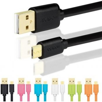 Axagon BUMM-AM20QW Micro USB, 2A, 2m, bílý