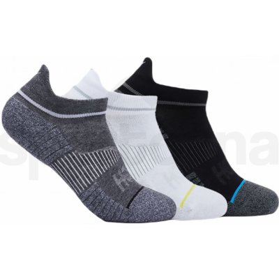 Hoka No-Show Run Sock 3-Pack U bílá/černá/šedá – Zboží Dáma