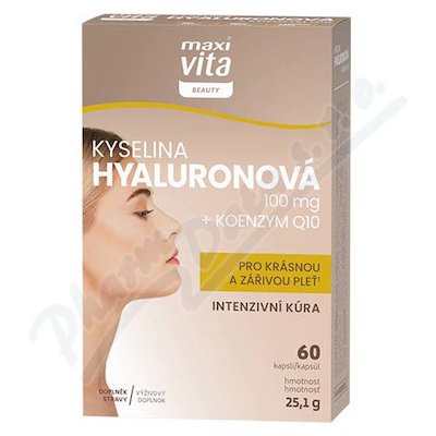 Maxi Vita Beauty Kyselina hyaluronová + koenzym Q10 60 kapslí