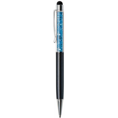 Art Crystella kuličkové pero Touch černá modré krystaly Swarovski 1805XGT206