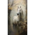 Norimpex diamantové malování 30 x 40 cm Velký bílý kůň v mlze – Hledejceny.cz