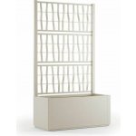 STEFANPLAST Truhlík vyvýšený záhon s mřížkou ETHICA 80x36x142cm krémově bílá – Hledejceny.cz