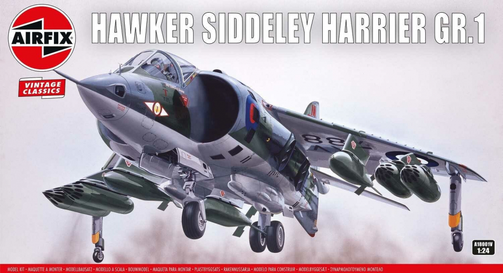 Airfix Hawker Siddeley Harrier GR.1 Classic Kit VINTAGE A18001V 1:24