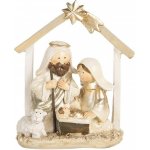 Clayre & Eef Béžovo-zlatá antik vánoční dekorace betlém - 10*5*12 cm – Hledejceny.cz